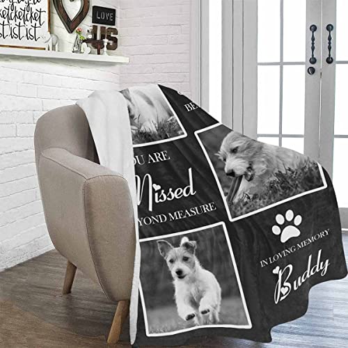 Personalized Memorial Blanket with Photos and Name