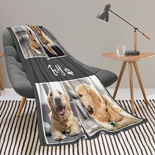 Custom Pet Memorial Blanket with Personalized Photo and Name