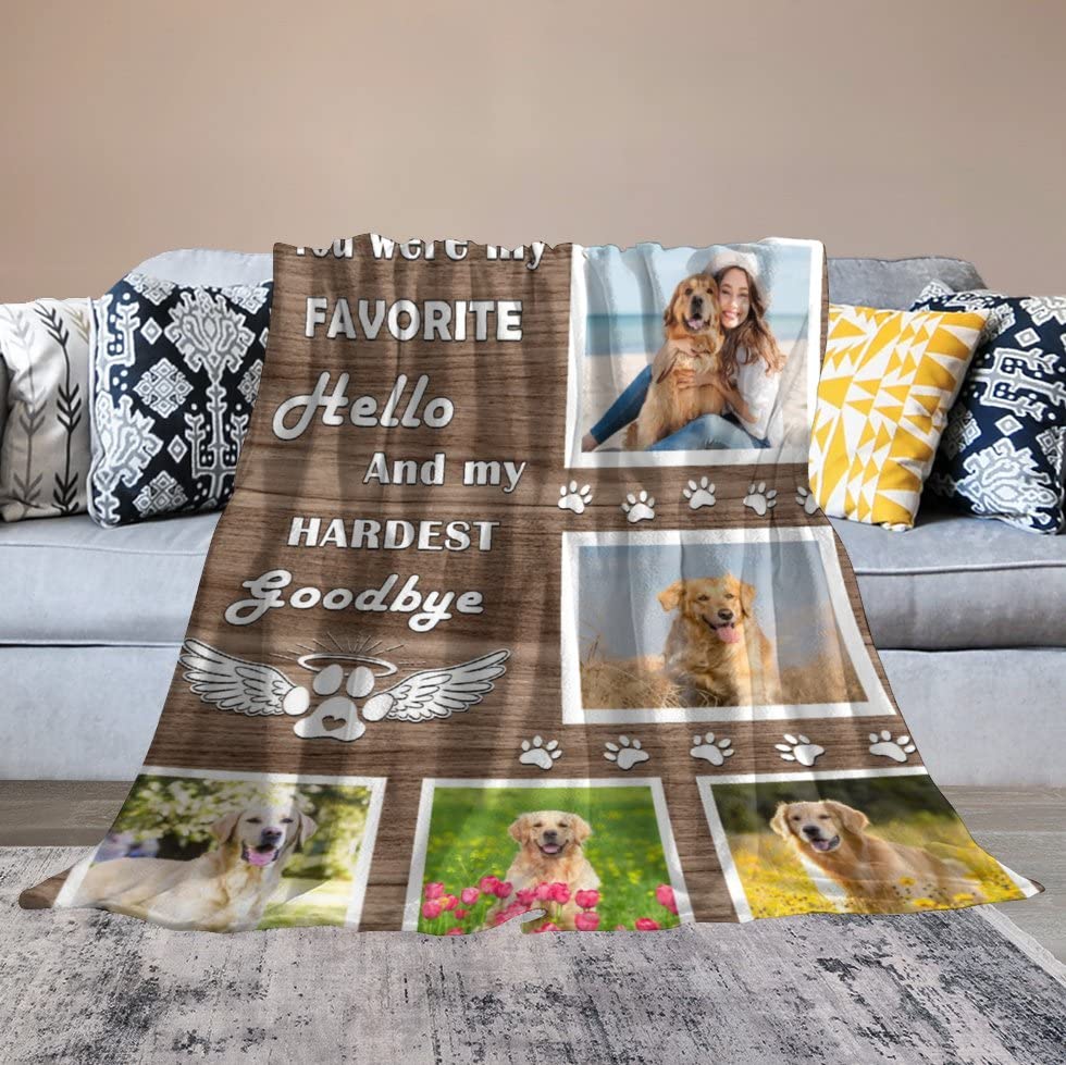 Custom Pet Photo Throw Blanket - Personalized Gift