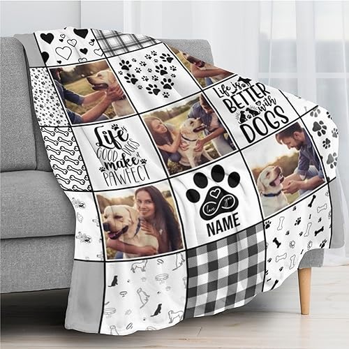 Personalized Dog Blanket with Custom Photo - Large Size