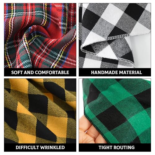 Customized Plaid Bandana for Pets, Name Design Required