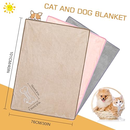 scenicamp Personalized Dog Blanket, Embroidered Name, 30 x 40 Inch