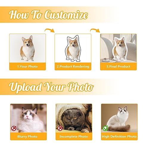 Personalized Pet Pillow with Custom Photo - Valentine's Gift