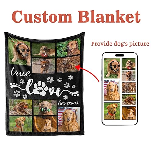 Personalized Dog Memorial Blanket with Custom Photo