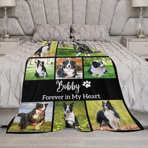 Custom Photo Dog Memorial Blanket for Pet Lovers