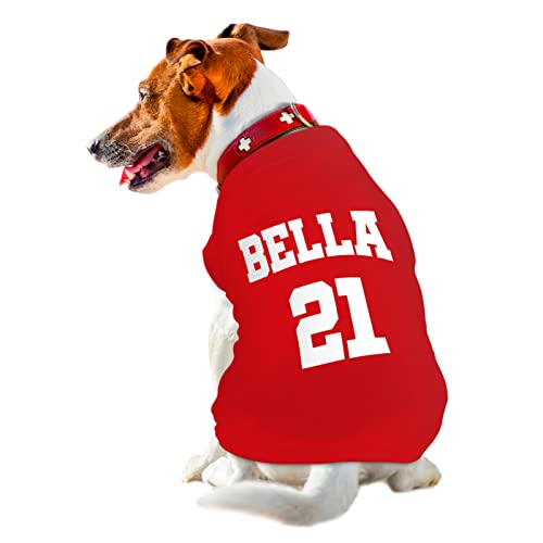 Custom Dog Soccer Jersey with Personalized Name & Number