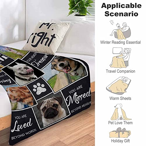 Personalized Dog Memory Blankets with Custom Photos USA Made