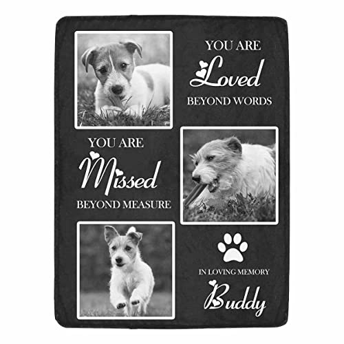 Personalized Memorial Blanket with Photos and Name