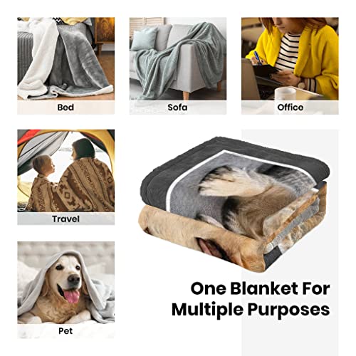 Custom Pet Memorial Blanket with Personalized Photo and Name