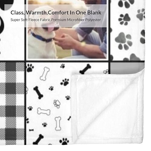 Personalized Dog Blanket with Custom Photo - Large Size