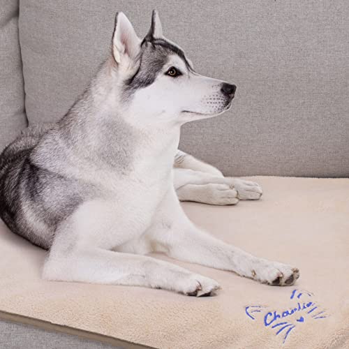 scenicamp Personalized Dog Blanket, Embroidered Name, 30 x 40 Inch