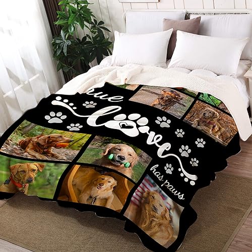 Personalized Dog Memorial Blanket with Custom Photo