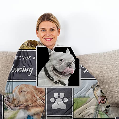 Personalized Dog Memory Blankets with Custom Photos USA Made