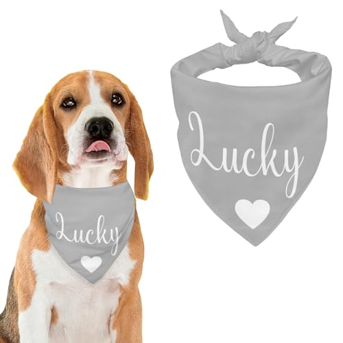 Personalized Polyester Dog Bandana with Customized Name
