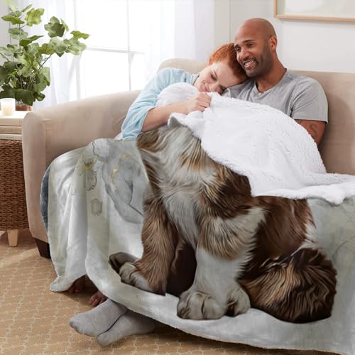 Custom Pet Photo Blanket - Personalized Dog Memorial Gift