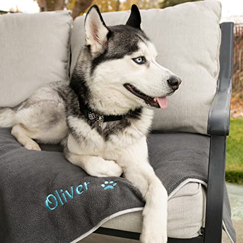 Personalized Water Resistant Dog Blanket with Custom Embroidery