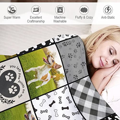 Custom Pet Photo Blanket for Memorial Sympathy Gift