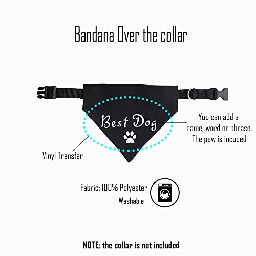 Anita's Personalized Dog Name Bandana for Medium-Large Breeds