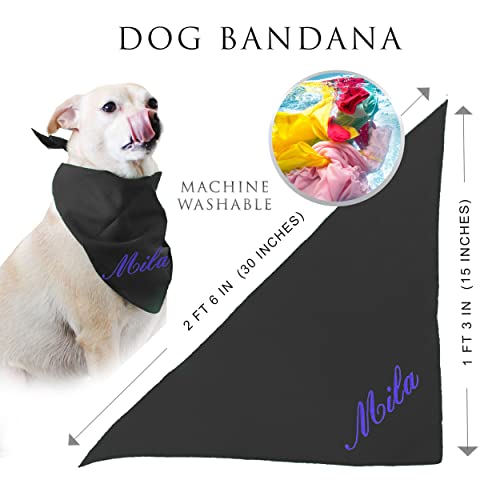 Custom Embroidered Dog Bandana - Personalized Pet Scarf