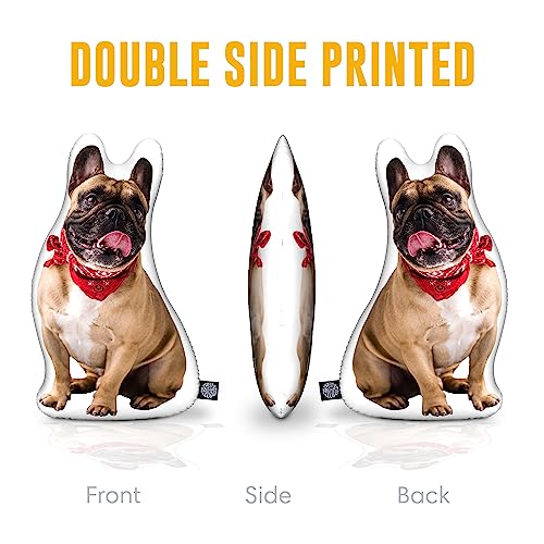 College Dog Shaped Custom Pillow - Personalized Pet Keepsake