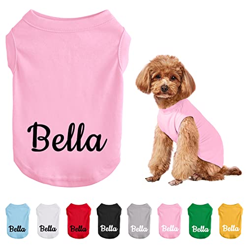 Personalized Custom Dog T-Shirts with Name, Breathable Fabric