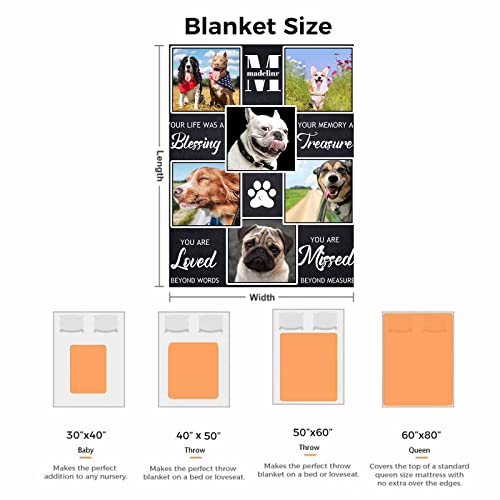 Personalized Dog Memory Blankets with Custom Photos USA Made