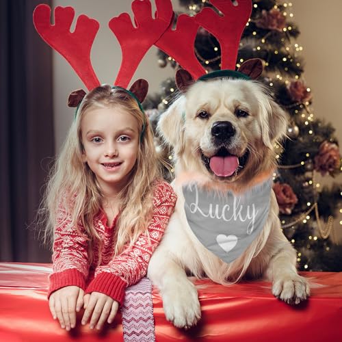 Personalized Polyester Dog Bandana with Customized Name
