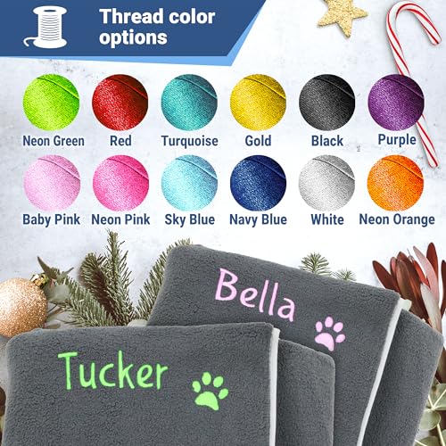 Personalized Water Resistant Dog Blanket with Custom Embroidery