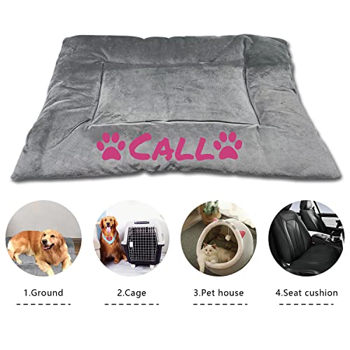Personalised Grey Pet Bed for Dogs and Cats