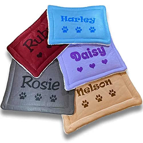 Personalized Dog Crate Mat - Small - Color Options