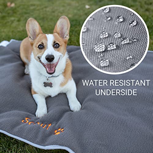 Personalized Water Resistant Dog Blanket with Custom Embroidery