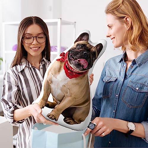 College Dog Shaped Custom Pillow - Personalized Pet Keepsake