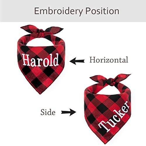 Embroidered Personalized Dog Bandana with Name Customization