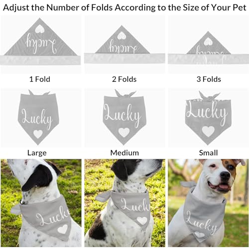 Personalized Polyester Dog Bandana with Customized Name