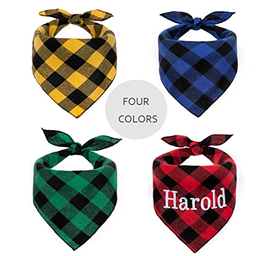 Embroidered Personalized Dog Bandana with Name Customization