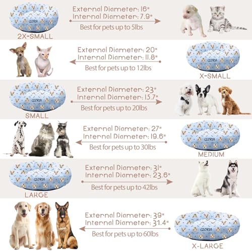 Personalized Custom Pet Bed for Dogs and Cats