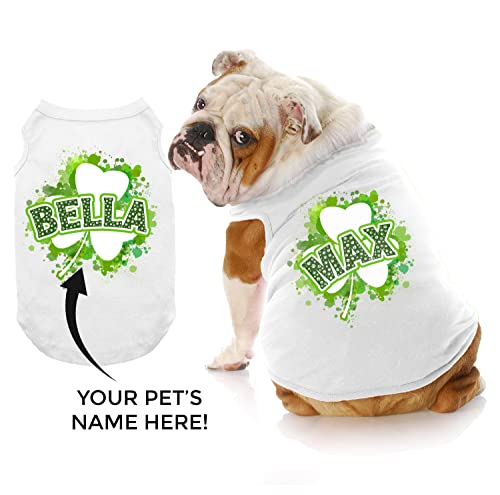 Personalized Lucky Clover Dog Shirt for St. Patrick's Day