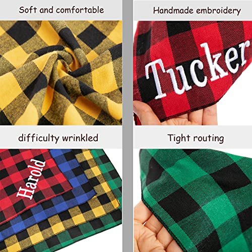 Embroidered Personalized Dog Bandana with Name Customization