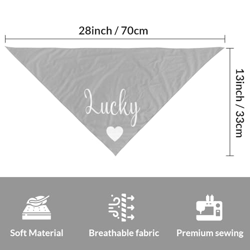 Personalized Polyester Dog Bandana with Customized Name