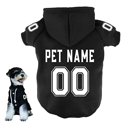 Custom Pet Hoodies with Personalized Name & Number