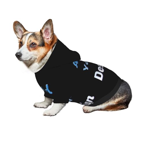 Personalized Photo Text Hoodie for Small Pets