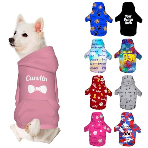 Personalized Custom Dog Hoodies with Name for Pets
