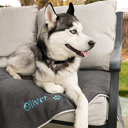 Personalized Water Resistant Dog Blanket with Custom Embroidery