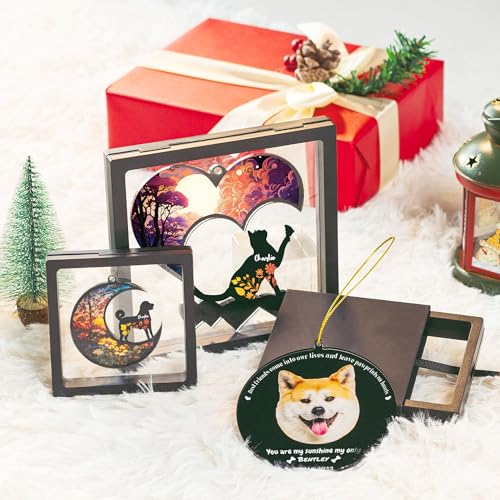 Custom Dog Memorial Suncatcher with Personalized Name & Breed