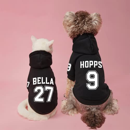 Custom Pet Hoodies with Personalized Name & Number