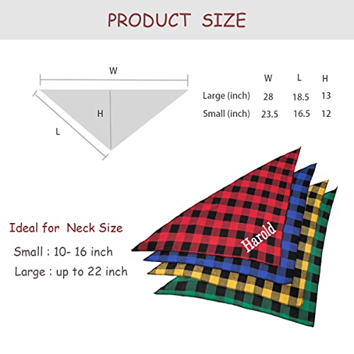 Embroidered Personalized Dog Bandana with Name Customization