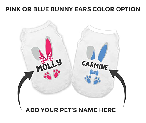 Easter Bunny Dog Shirt with Personalized Bunny Ears