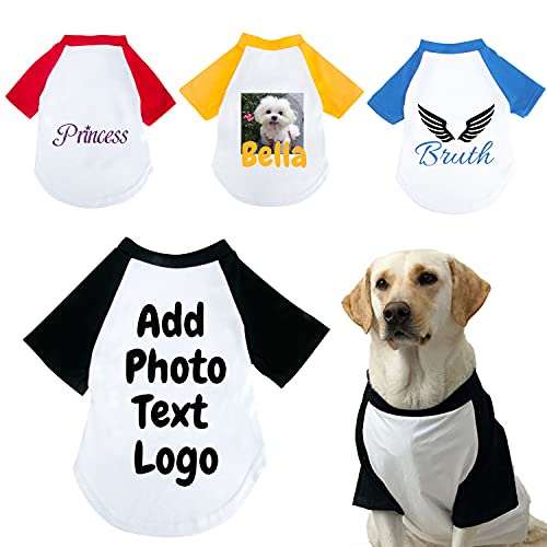 Personalized Photo Dog Shirts, Soft Pet Apparel for Small/Medium Dogs