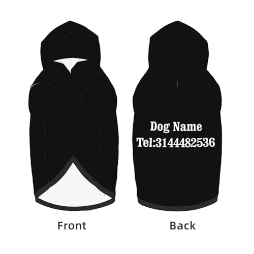 Personalized Dog Hoodies with Custom Name and Photo
