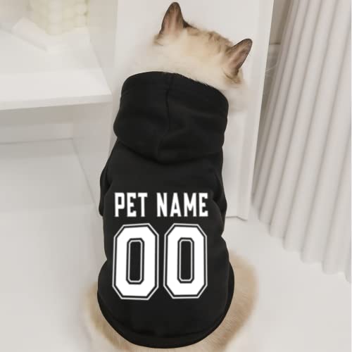 Custom Pet Hoodies with Personalized Name & Number